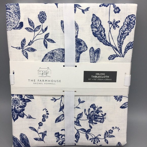 Rachel Ashwell | Dining | Rachel Ashwell Easter Blue Bunny Rabbit Toile ...